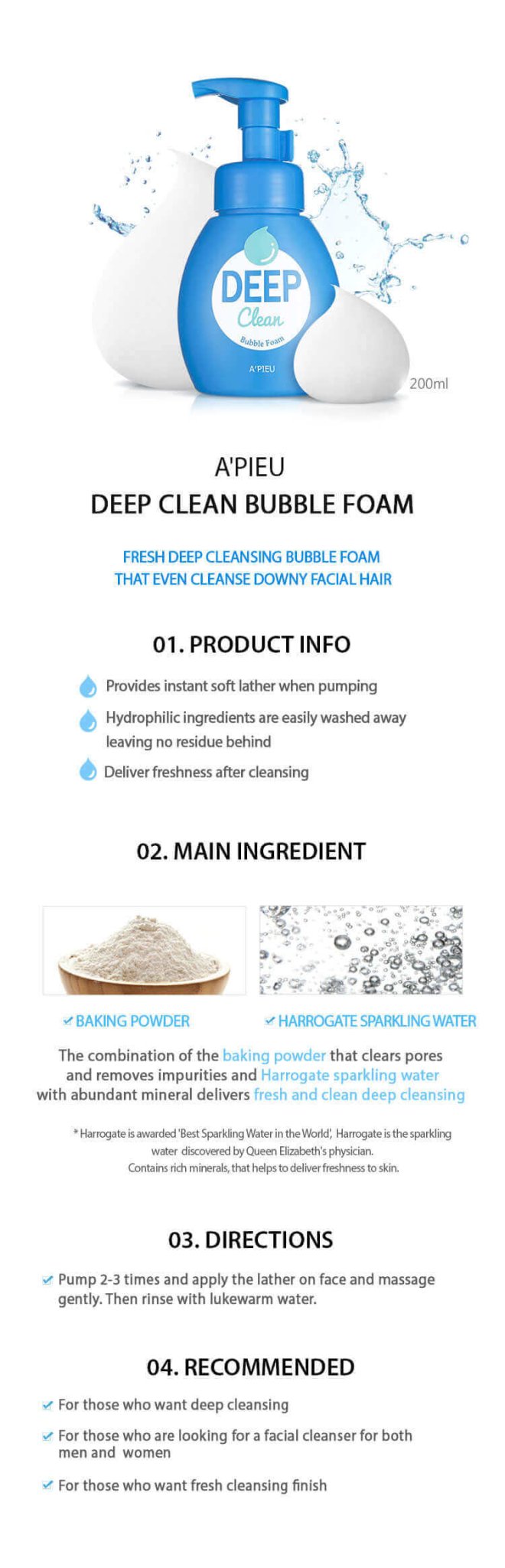 APIEU Deep Clean Bubble Foam 200ml