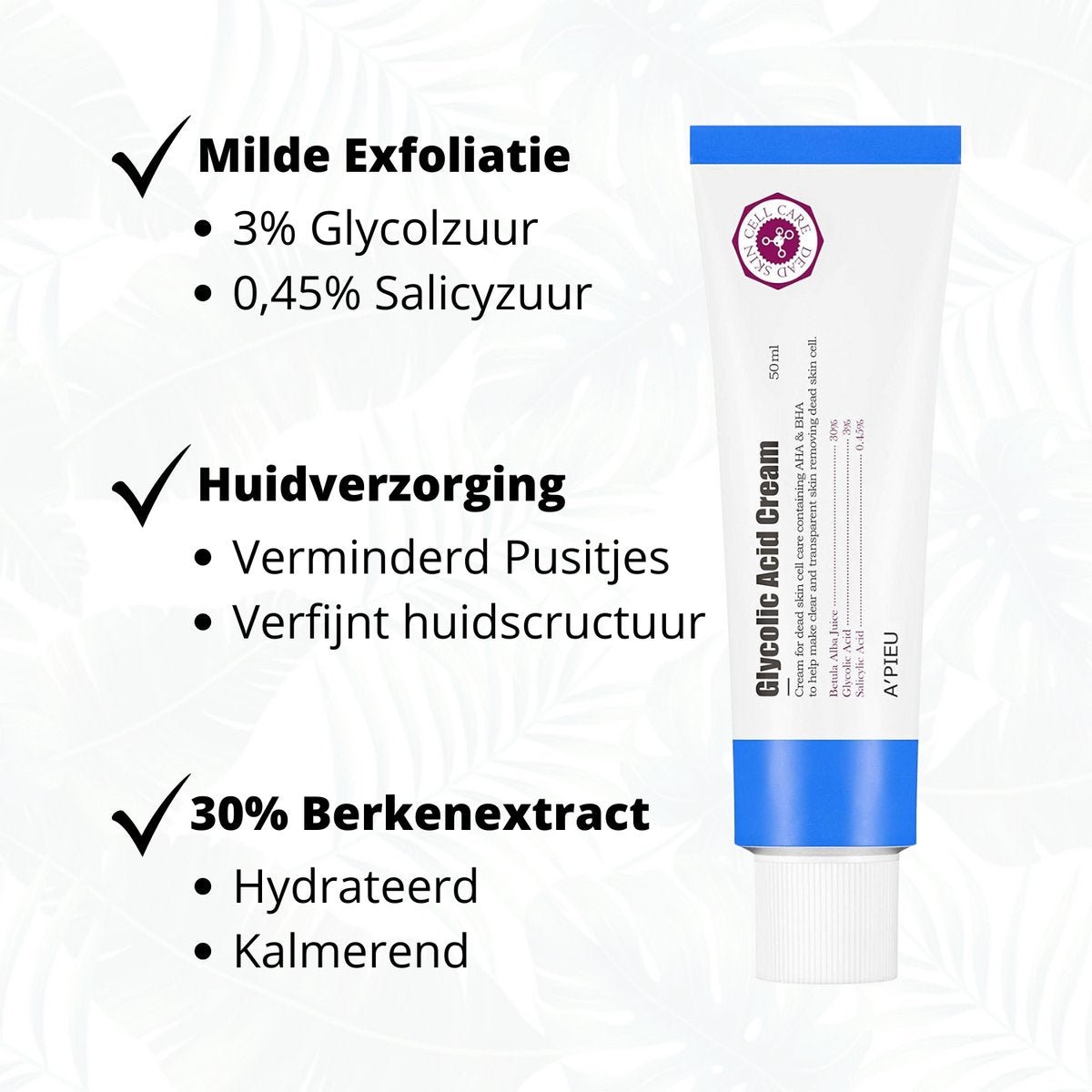APIEU Glycolic Acid Cream 50ml | Lakinza K - beauty Canada