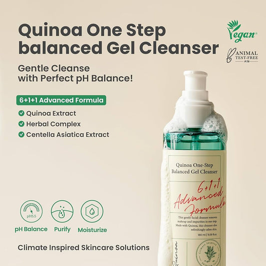 Axis - y Quinoa One - Step Balanced Gel Cleanser 180ml | Lakinza K - beauty Canada