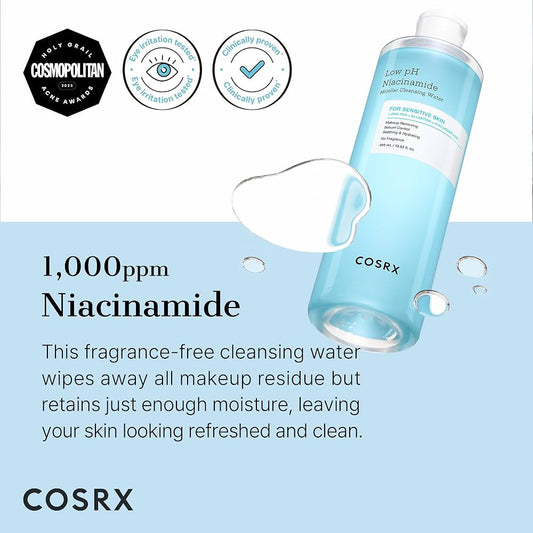 COSRX Low pH Niacinamide Micellar Cleansing Water 400ml | Lakinza K - beauty Canada