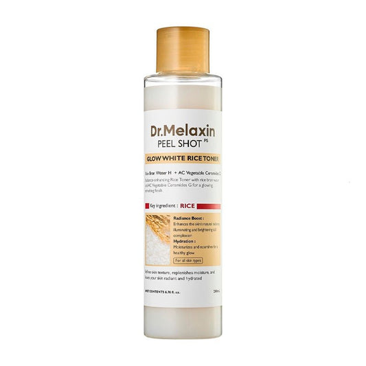 Dr.Melaxin Peel Shot Glow White Rice Toner 200ml | Lakinza K - beauty Canada