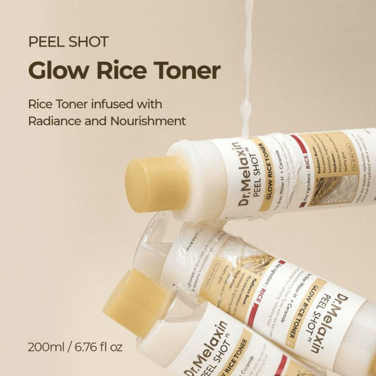 Dr.Melaxin Peel Shot Glow White Rice Toner 200ml | Lakinza K - beauty Canada