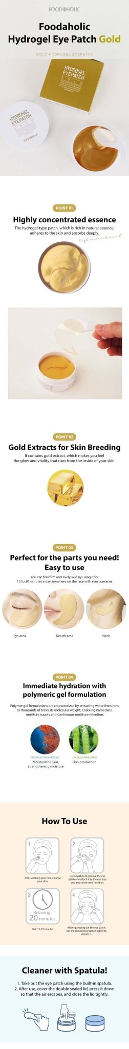 Foodaholic Hydrogel Eye Patch 60ea - Gold