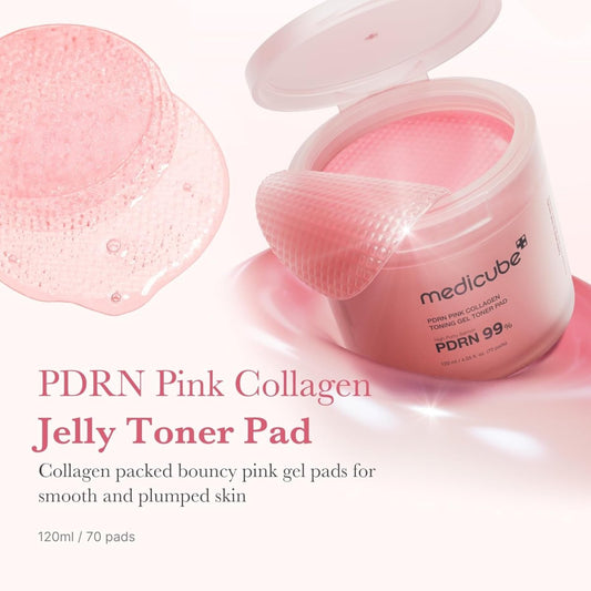 Medicube PDRN Pink Collagen Toning Gel Toner Pad 120ml / 70pads | Lakinza K - beauty Canada