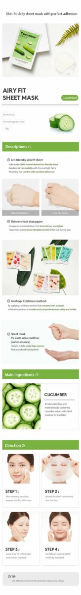 MISSHA Airy Fit Sheet Mask Cucumber
