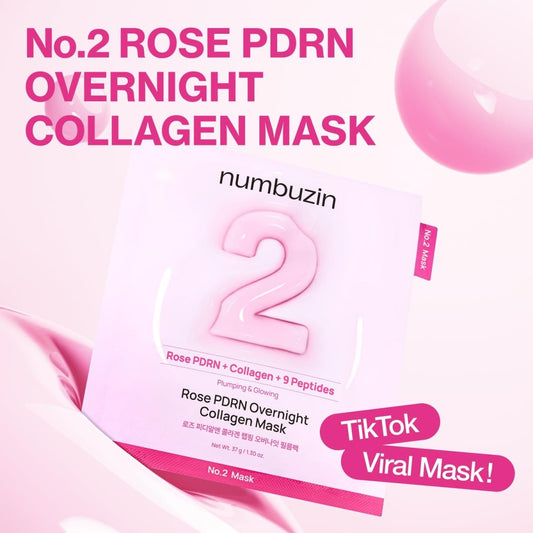 Numbuzin No.2 Rose PDRN Overnight Collagen Mask 37ml | Lakinza K - beauty Canada