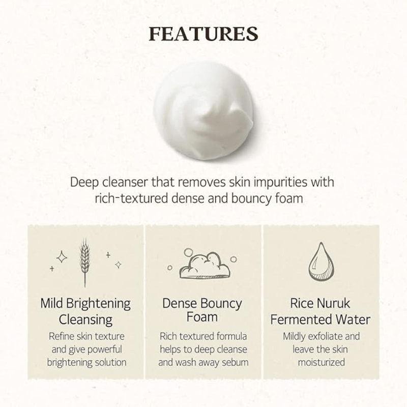 Skinfood Daily Brightening Rice Cleansing Foam 150ml