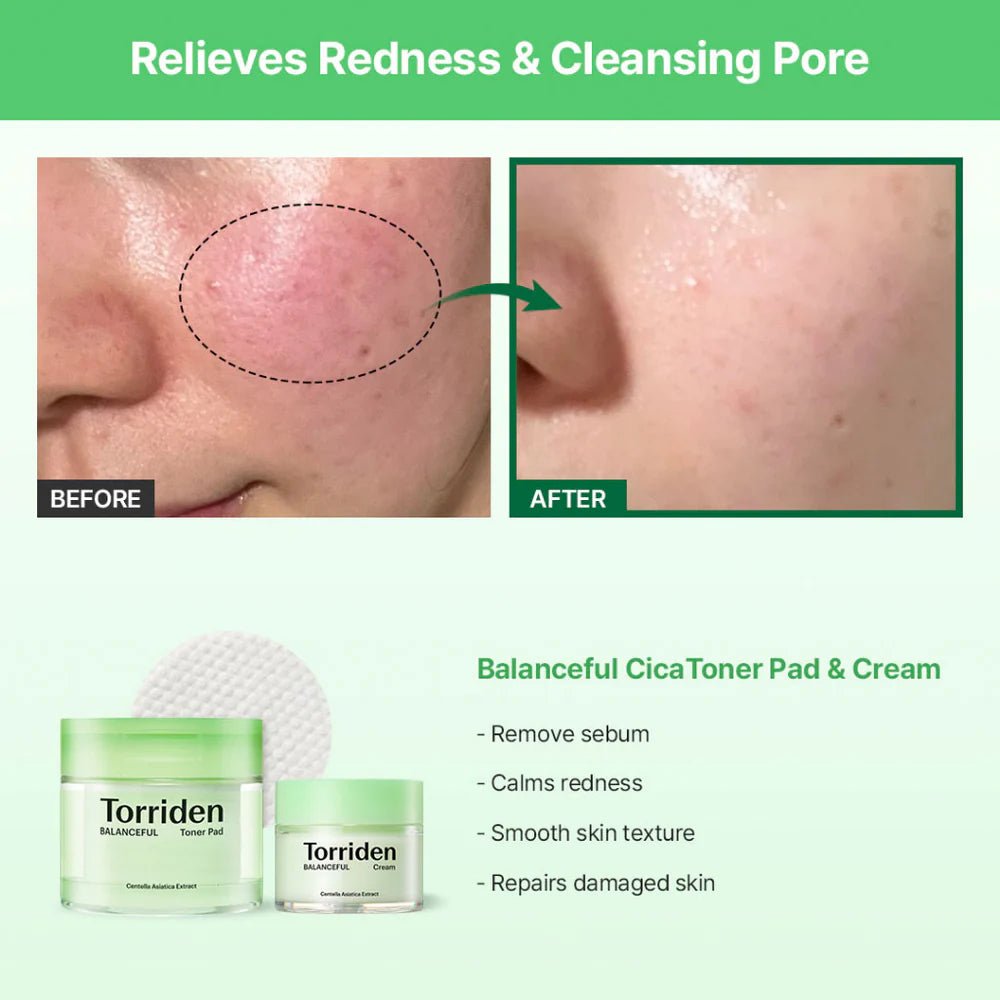 Torriden Balanceful Cica Toner Pad 180ml / 60pads | Lakinza K - beauty Canada