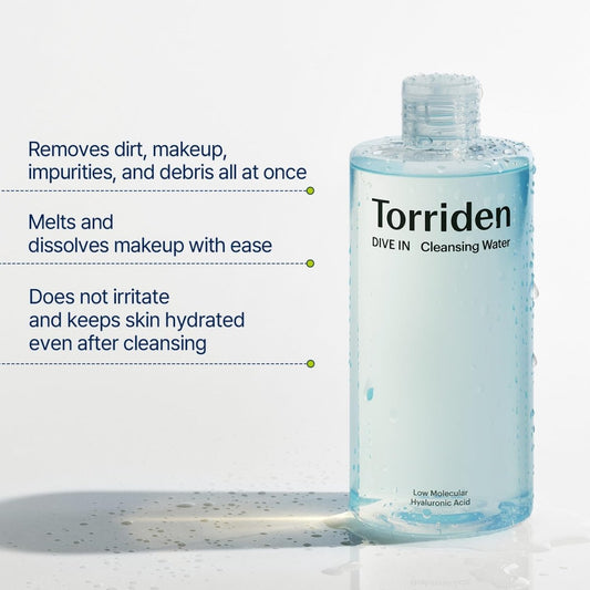 Torriden Dive - In Low Molecular Hyaluronic Acid Cleansing Water 400ml | Lakinza K - beauty Canada