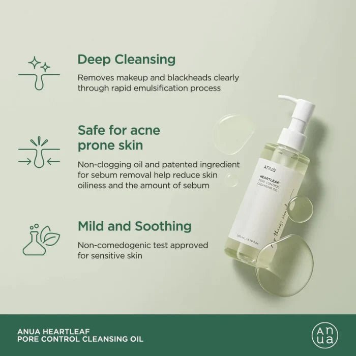 Anua Heartleaf Pore Control Cleansing Oil review: All you need to know! - Lakinza K-beauty