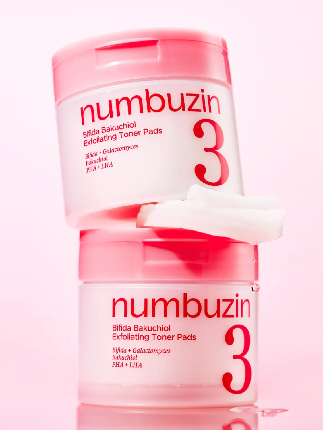 Numbuzin No.3 Bifida Bakuchiol Exfoliating Toner Pads 190ml / 70 pads-0