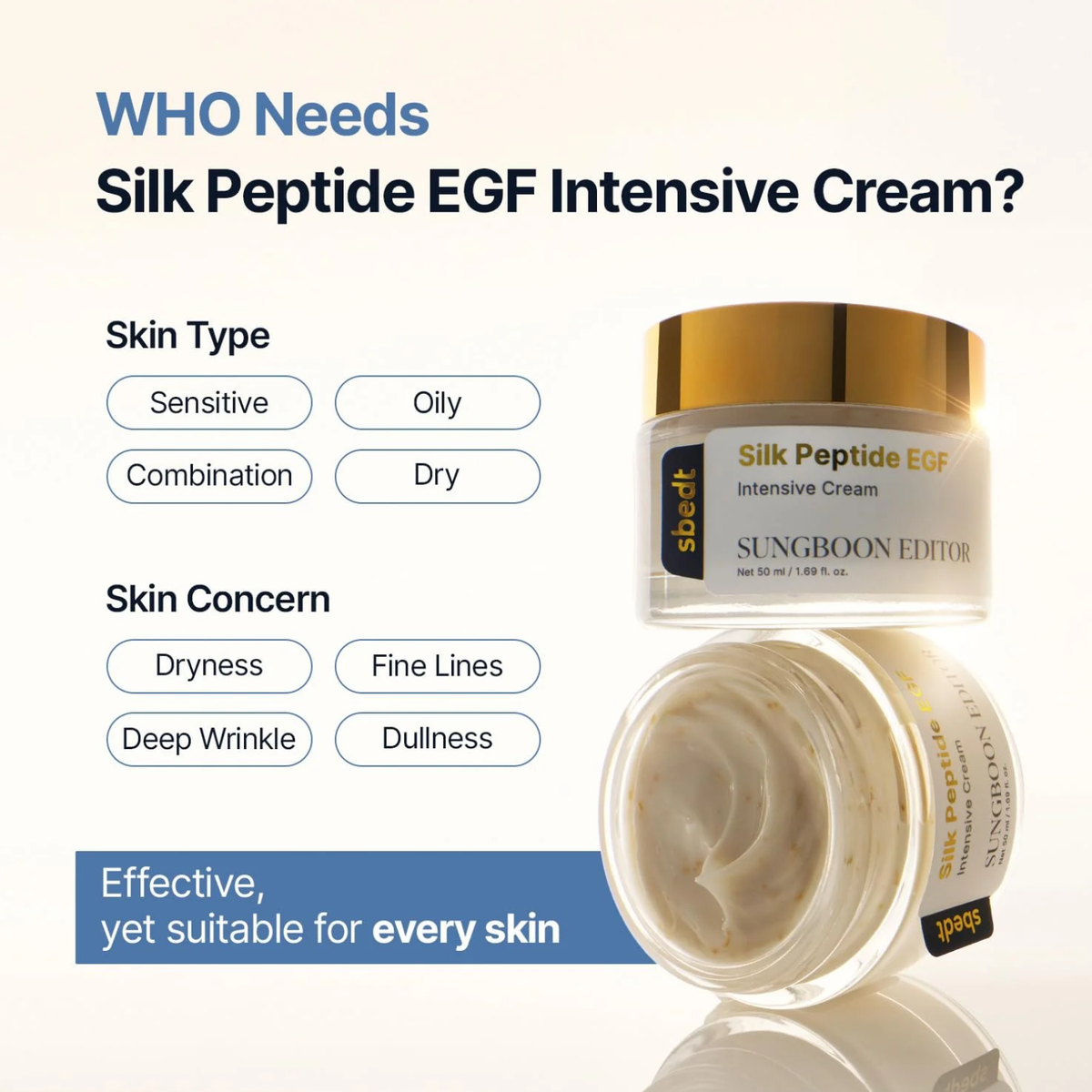 Sungboon Editor Silk Peptide EGF Intensive Cream 50ml-4