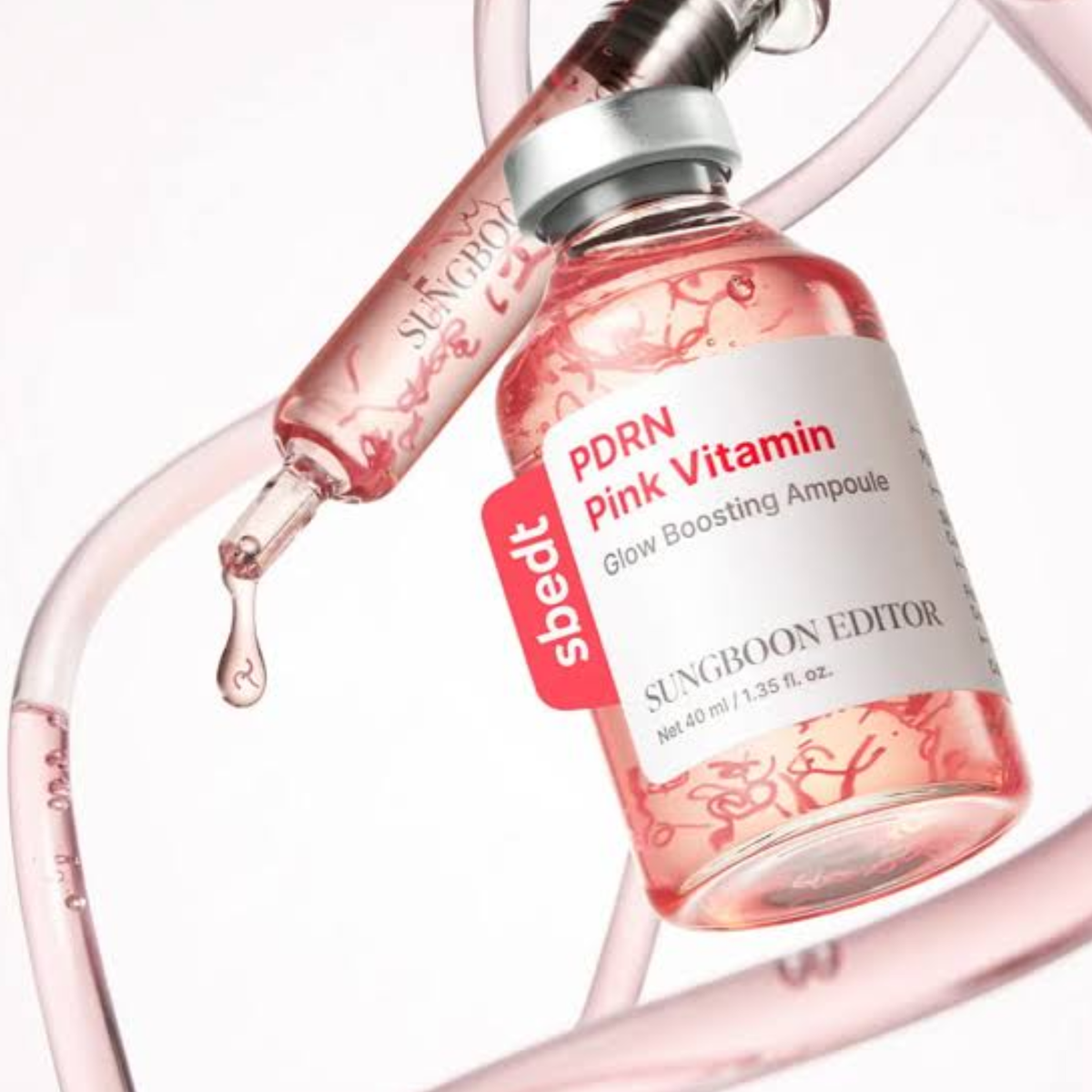 Sungboon Editor PDRN Pink Vitamin Glow Boosting Ampoule 40ml-3