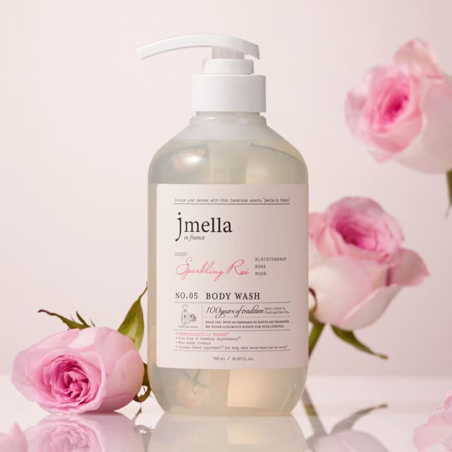 Jmella In France Sparkling Rose Body Wash 500ml Lakinza K-beauty