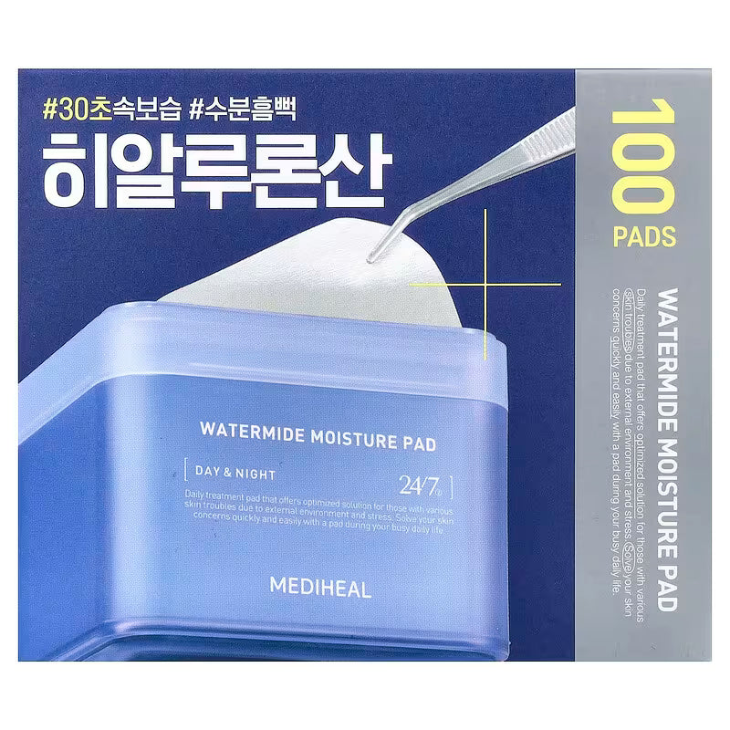 Mediheal Watermide Moisture Pad 170ml / 100pads Lakinza K-beauty