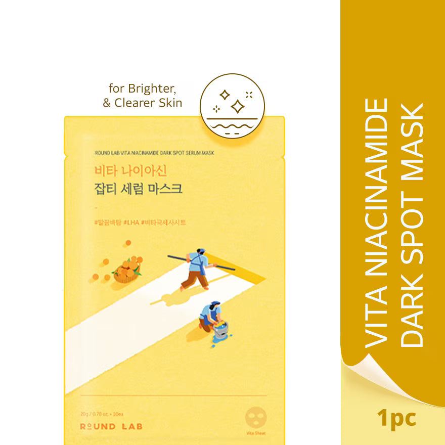 Round Lab Vita Niacinamide Dark Spot Serum Mask 20ml Lakinza K-beauty