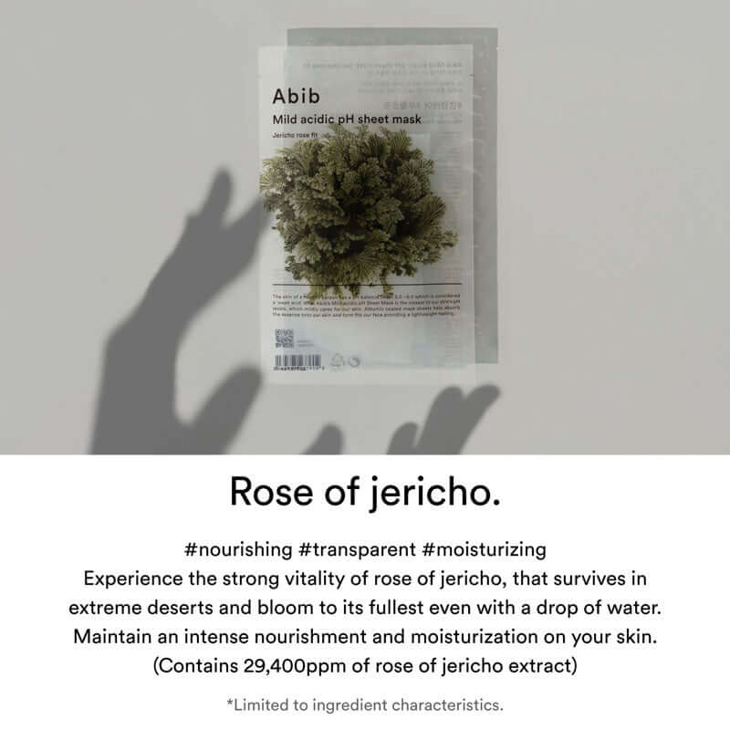 Abib Mild Acidic pH Sheet Mask Jericho Rose 30ml Lakinza K-beauty
