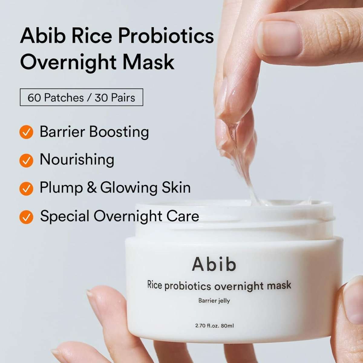 Abib Rice Probiotics Overnight Mask - Barrier Jelly 80ml Lakinza K-beauty