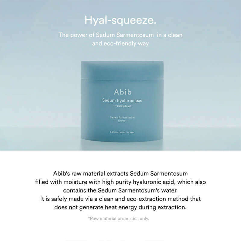 Abib Sedum Hyaluron Pad Hydrating Touch 165ml / 60pads Lakinza K-beauty