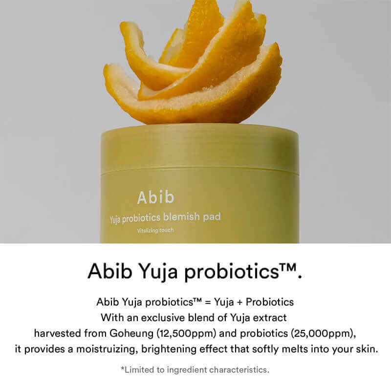 Abib Yuja Probiotics Blemish Pad Vitalizing Touch 140ml / 60pads Lakinza K-beauty