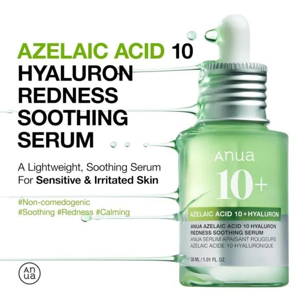 Anua Azelaic Acid 10 Hyaluron Redness Soothing Serum 30ml Lakinza K-beauty