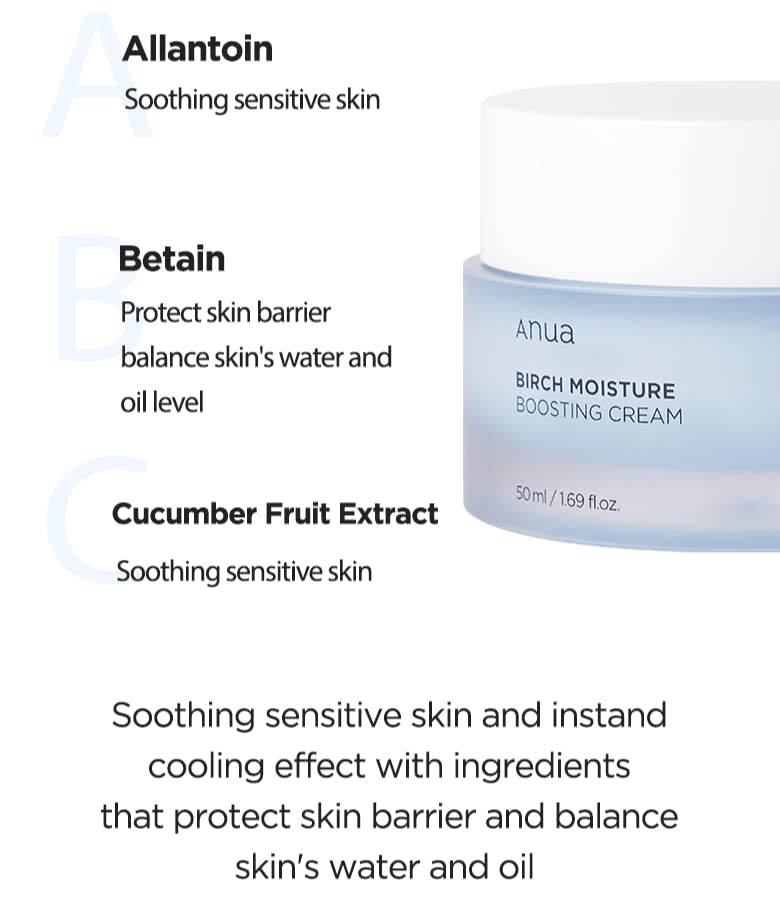 Anua Birch Moisture Boosting Face Cream 50ml Lakinza K-beauty