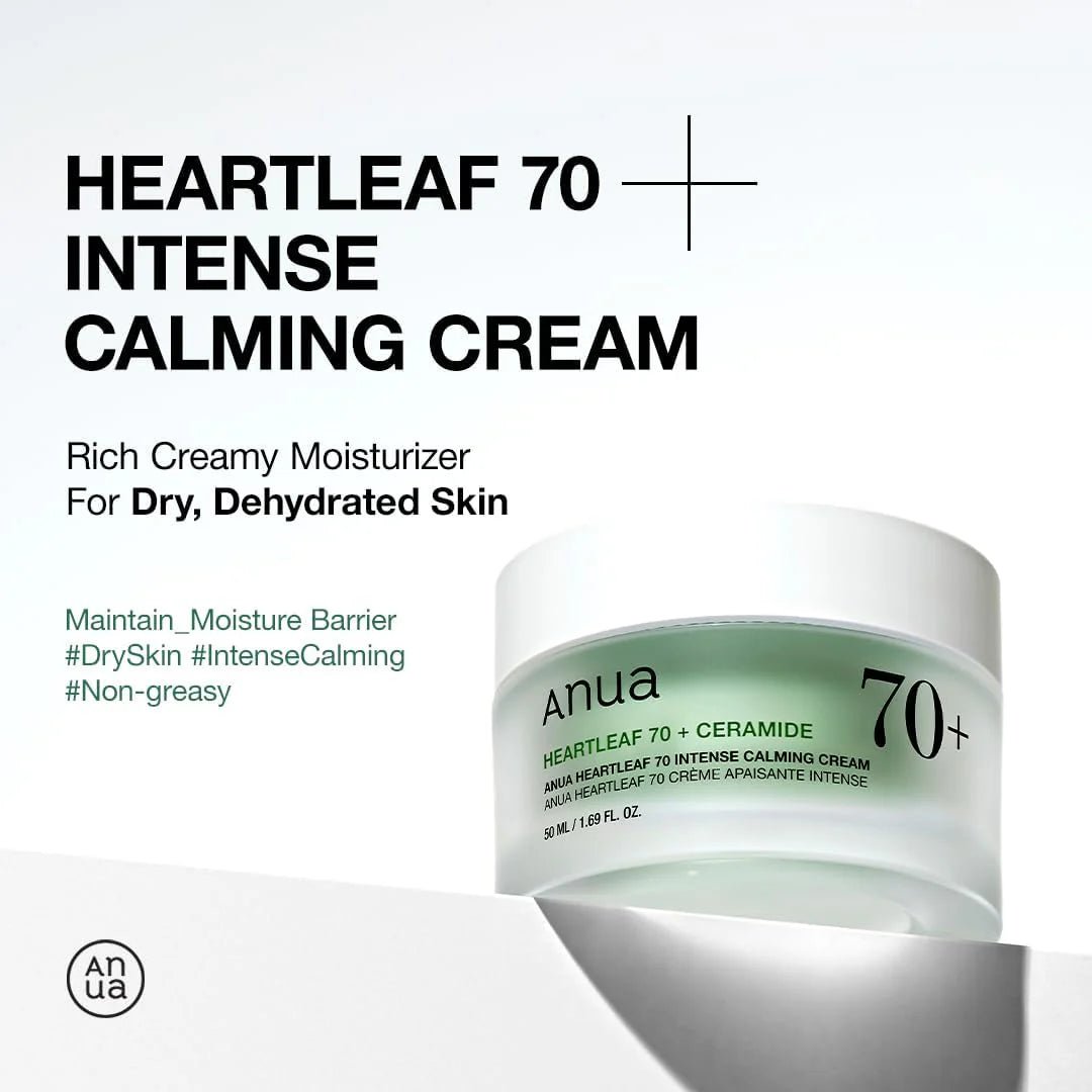 Anua Heartleaf 70% Intense Calming Cream 50ml Lakinza K-beauty