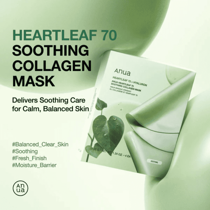 Anua Heartleaf 70 Soothing Collagen Mask 38g Lakinza K-beauty