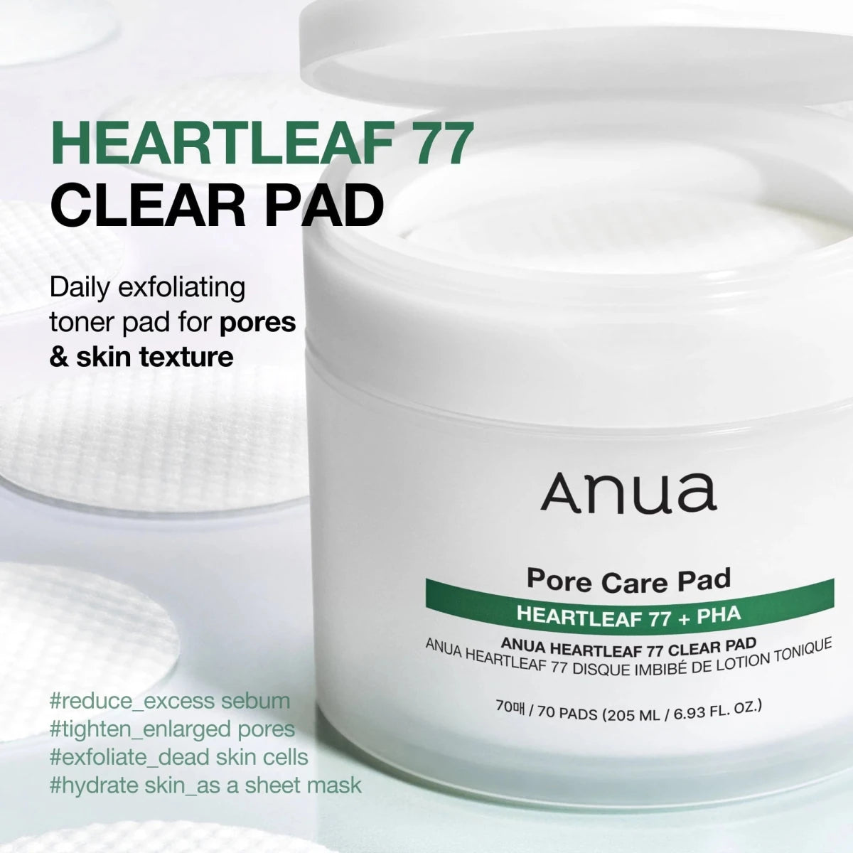 Anua Heartleaf 77% Toner Pad 150ml / 70pads Lakinza K-beauty