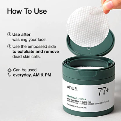 Anua Heartleaf 77% Toner Pad 150ml / 70pads | Lakinza K - beauty Canada