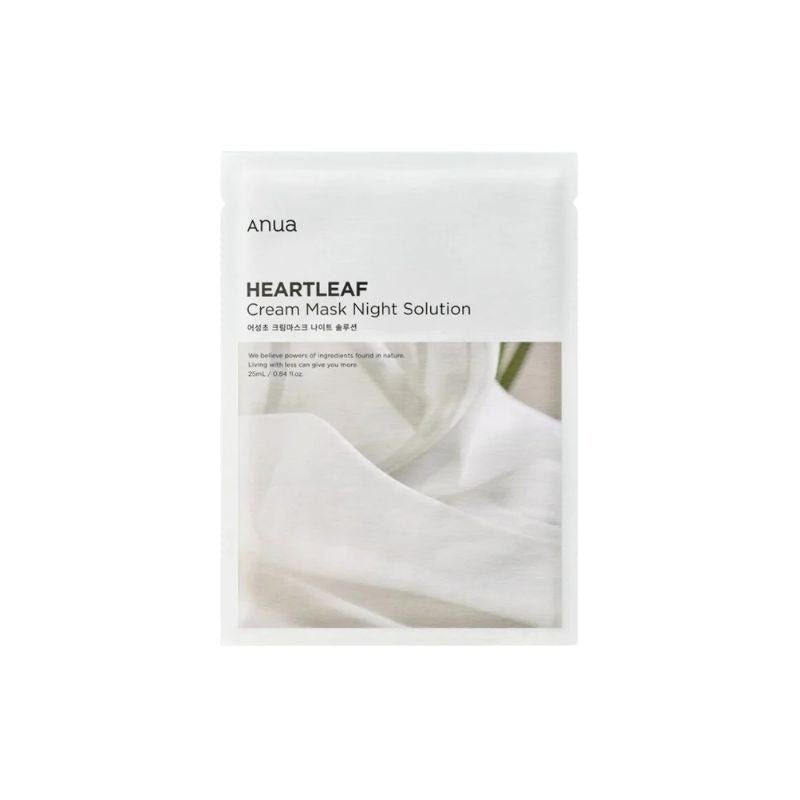 Anua Heartleaf Cream Night Solution Sheet Mask 25ml 1PC Lakinza K-beauty