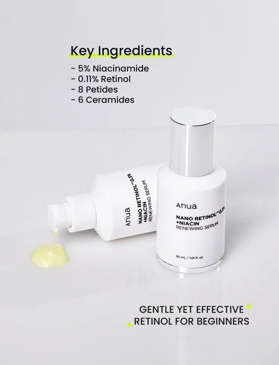 Anua Nano Retonol 0.3% + Niacin Renewing Serum 30ml Lakinza K-beauty