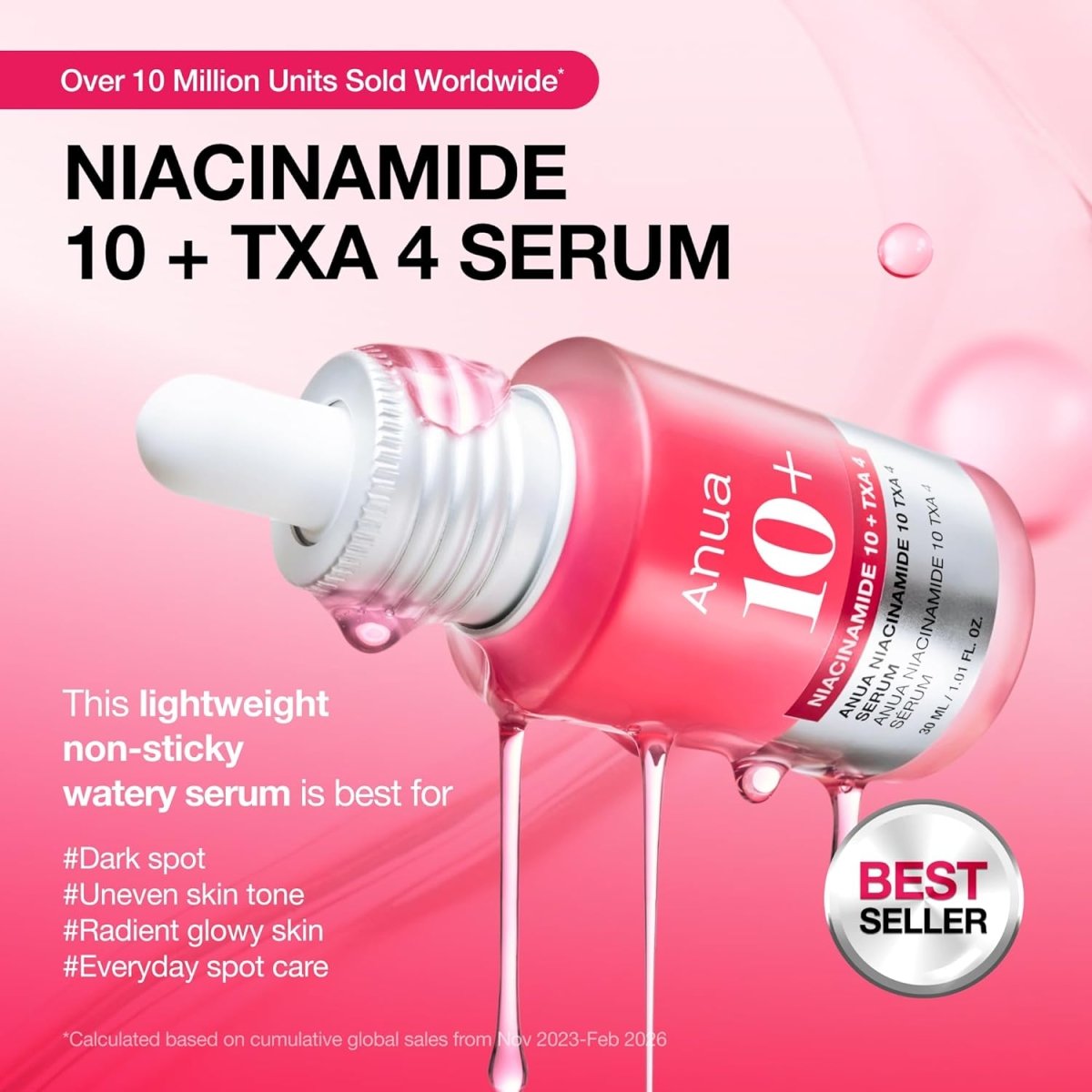Anua Niacinamide 10% + TXA 4% Dark Spots Serum 30ml | Lakinza K - beauty Canada