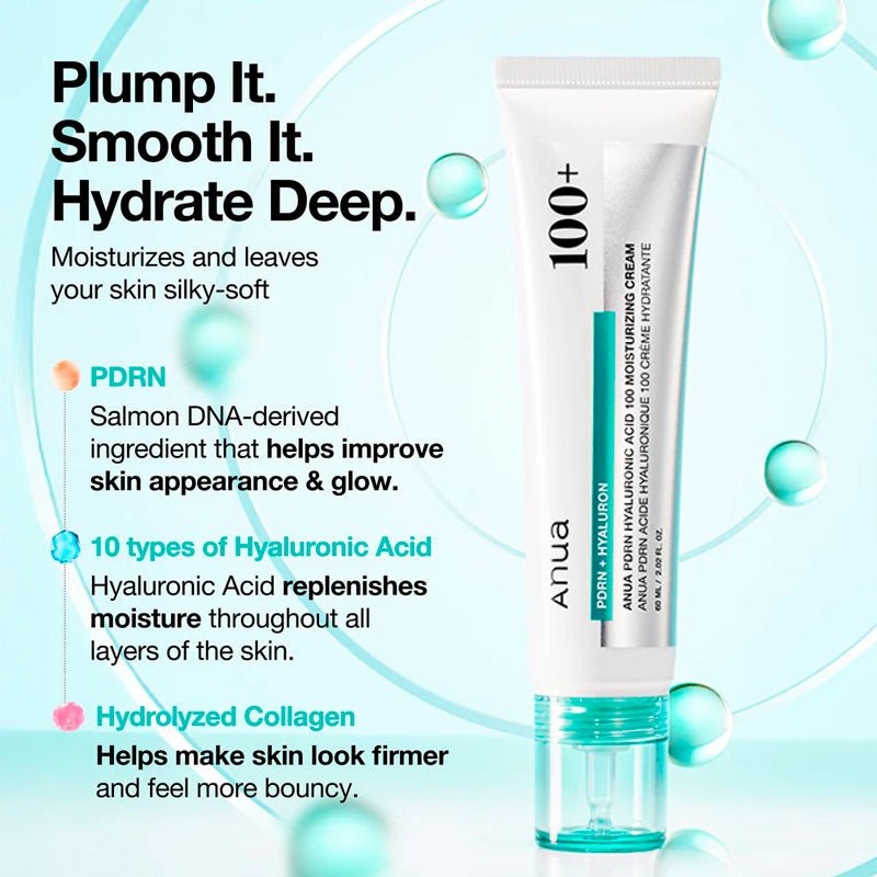 Anua PDRN Hyaluronic Acid 100 Moisture Cream 60ml Lakinza K-beauty