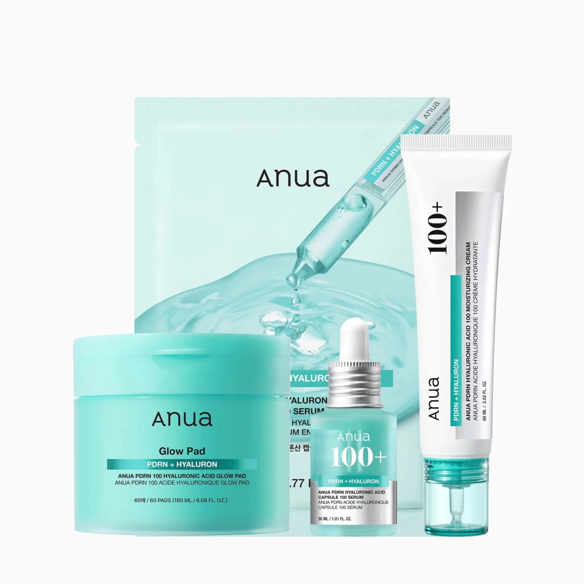 Anua PDRN Hyaluronic Acid Glass Skin Set Lakinza K-beauty