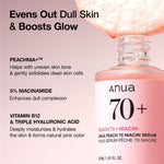 Anua Peach 70% Niacinamide Serum 30ml Lakinza K-beauty
