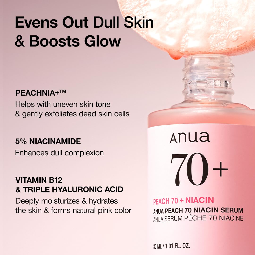 Anua Peach 70% Niacinamide Serum 30ml Lakinza K-beauty