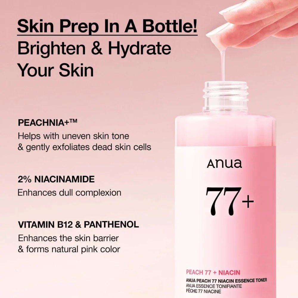 Anua Peach 77 Niacin Essence Toner 250ml | Lakinza K - beauty Canada