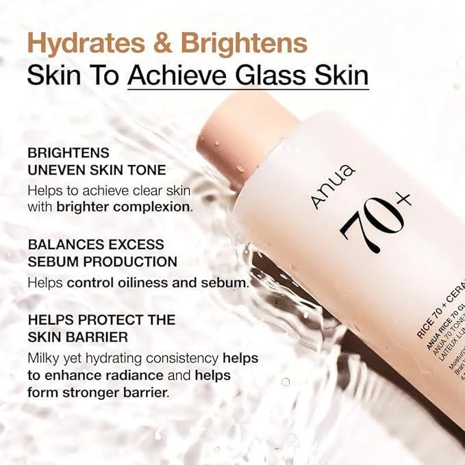 Anua Rice 70 Glow Milky Toner 250ml Lakinza K-beauty