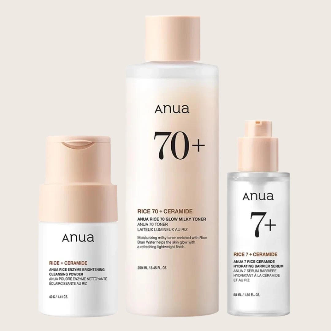 Anua Rice Glass Skin Glow Boosting Routine Lakinza K-beauty