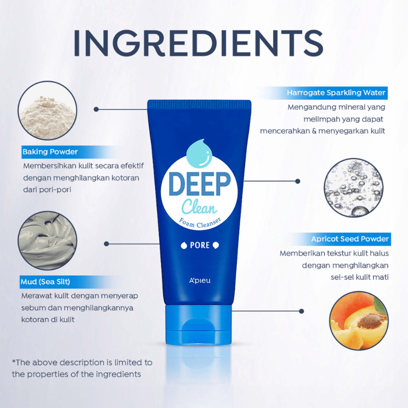 APIEU Deep Clean Foam Cleanser Pore 130ml | Lakinza K - beauty Canada