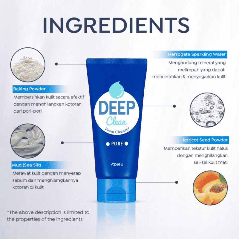 APIEU Deep Clean Foam Cleanser Pore 130ml Lakinza K-beauty