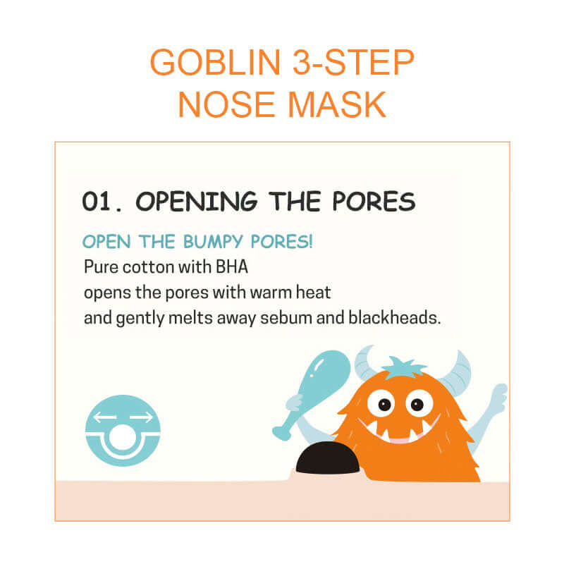 APIEU Goblin Blackhead 3-Step Nose Sheet 6.2g Lakinza K-beauty