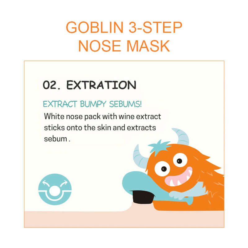 APIEU Goblin Blackhead 3-Step Nose Sheet 6.2g Lakinza K-beauty