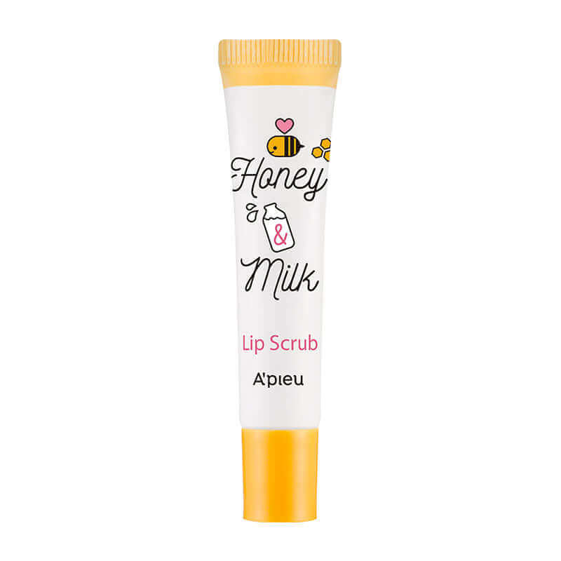 APIEU Honey & Milk Lip Scrub 8ml Lakinza K-beauty