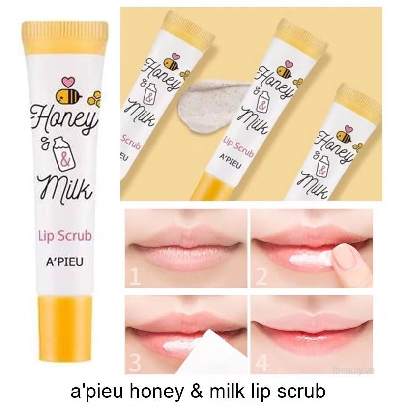 APIEU Honey & Milk Lip Scrub 8ml | Lakinza K - beauty Canada