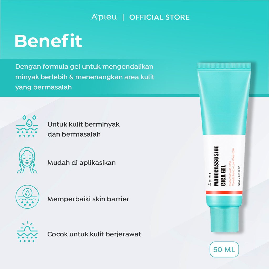 APIEU Madecassoside Cica Gel 2X 50ml Lakinza K-beauty