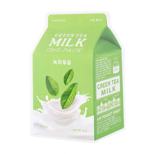 APIEU Milk One Pack Green Tea 21g Lakinza K-beauty