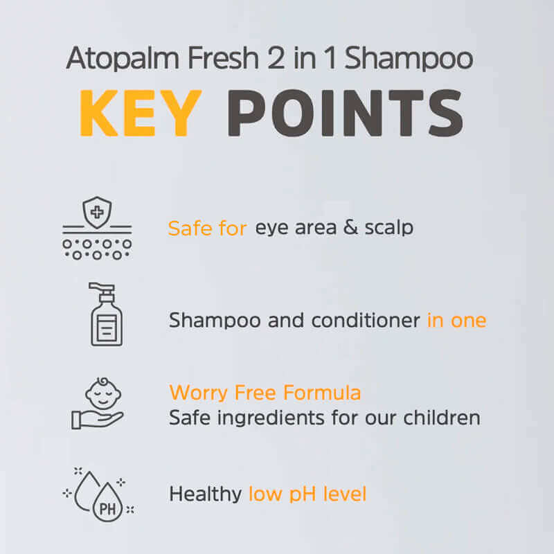 Atopalm Fresh 2 in 1 Shampoo for Kids 460ml Lakinza K-beauty
