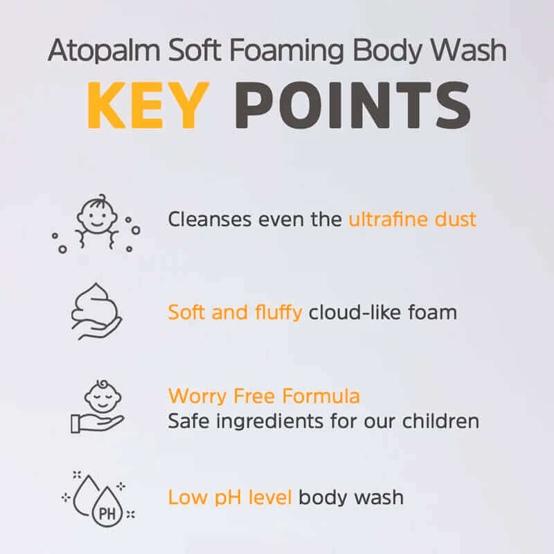 Atopalm Soft Foaming Body Wash Kids 460ml Lakinza K-beauty